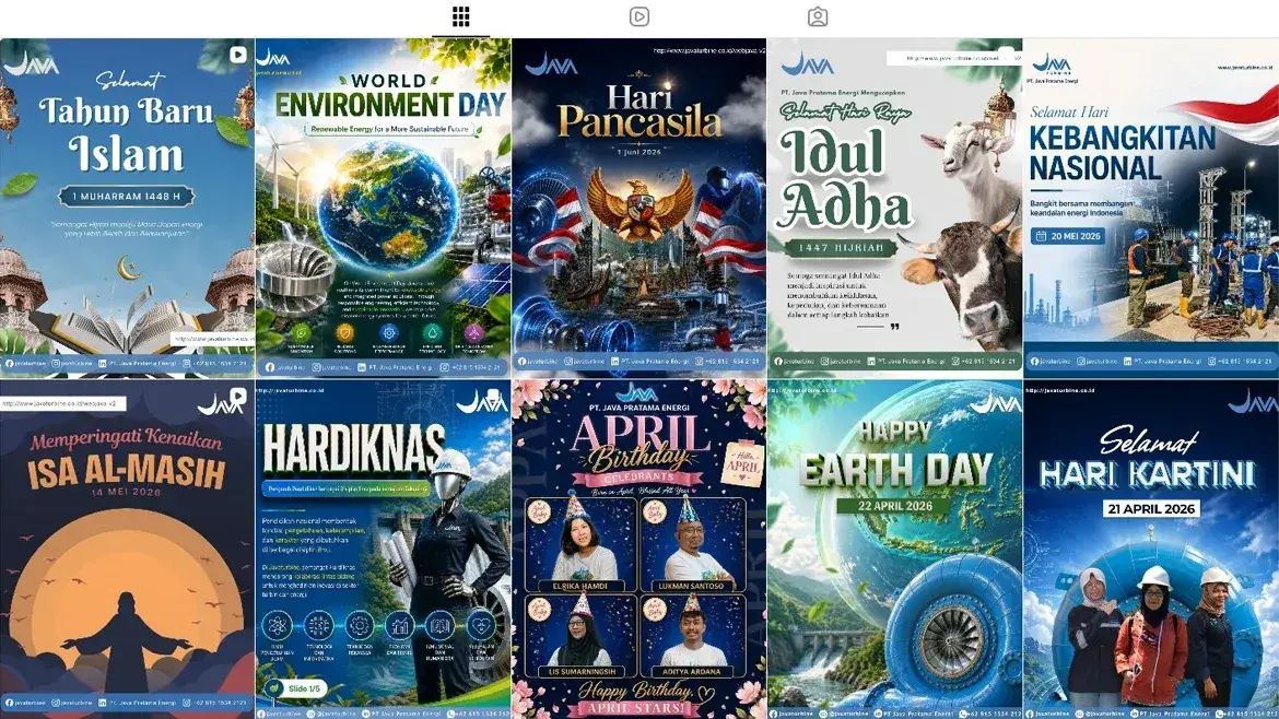 Javaturbine Social Media Design