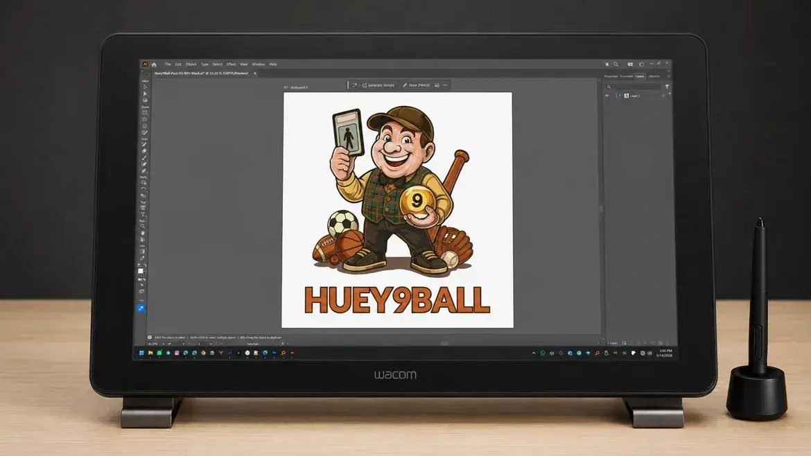 Huey9Ball Mascot
